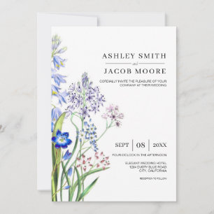 Invitation Mariage de feuillage floral simple minimaliste