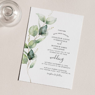 Invitation Mariage de feuillage moderne Eucalyptus