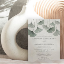 Mariage de feuille de Ginkgo vert Sage rustique