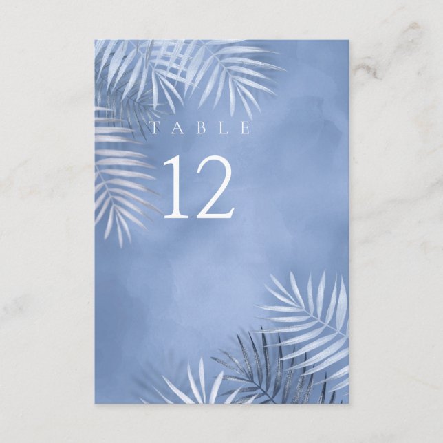 Invitation Mariage de feuille de palme luxuriante n° table Wi (Devant)