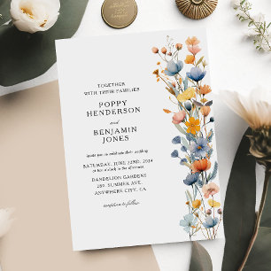 Invitation Mariage de Fleur de Champ Floral Délicat