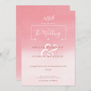 Invitation Mariage de fleurs blanches rose