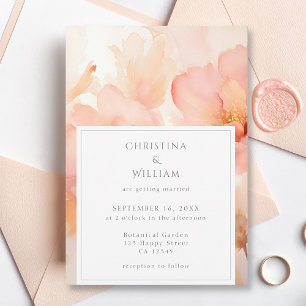 Invitation Mariage de fleurs d'aquarelle moderne