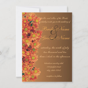 Invitation Mariage de fleurs d'automne