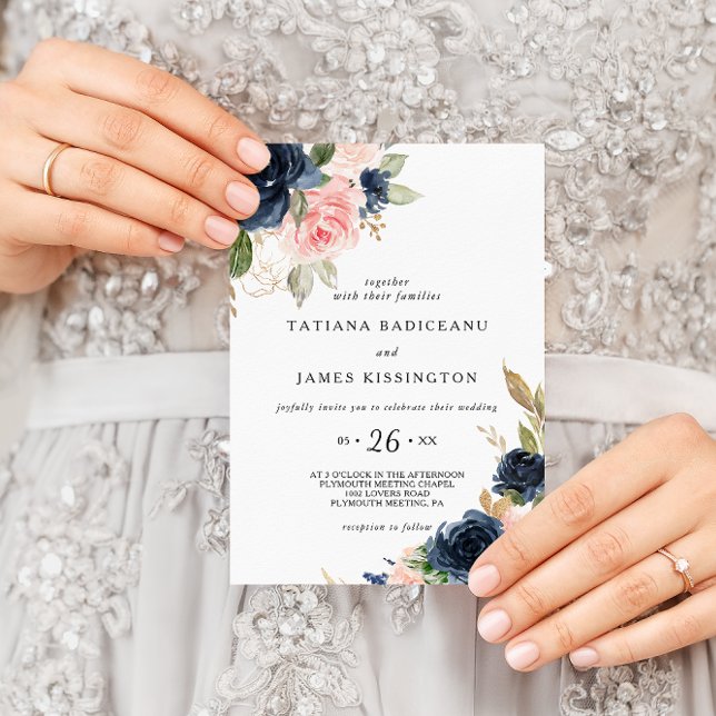 Invitation Mariage de fleurs d'automne (Créateur téléchargé)