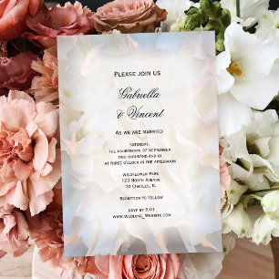 Invitation Mariage de fleurs de carnation blanche