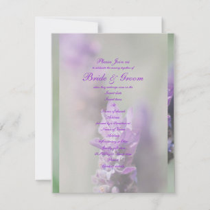 Invitation Mariage de fleurs de lavande violette   Personnali