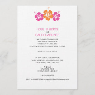 Invitation Mariage de fleurs de l'Hibiscus