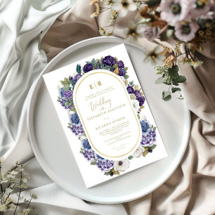 Invitation Mariage de fleurs de printemps florales violet Lav