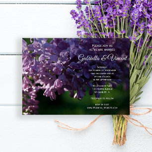 Invitation Mariage de fleurs violettes Lilac