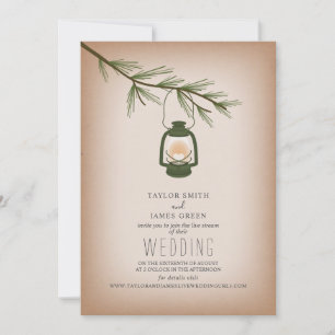 Invitation Mariage de flux virtuel À feuillage persistant