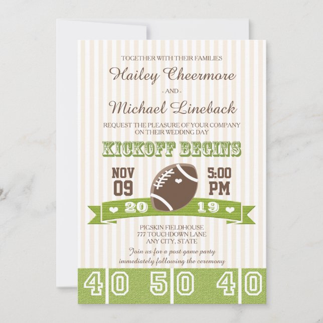 INVITATION MARIAGE DE FOOTBALL (Devant)