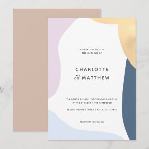 Invitation Mariage de formes Abstraites modernes