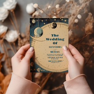 Invitation Mariage de galaxie de l'univers spatial