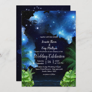 Invitation Mariage de galaxie spatiale