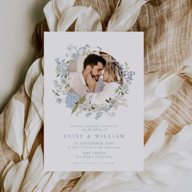 Invitation Mariage de germe bleu doux et délicat (Créateur téléchargé)