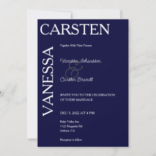 Invitation Mariage de glam moderne simpliste