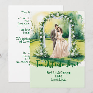 Invitation Mariage de golf sur le golf