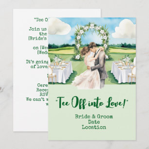 Invitation Mariage de golf sur le parcours de golf