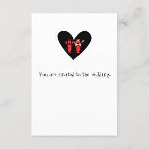 Invitation Mariage de homard amusant