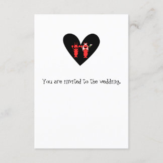 Invitation Mariage de homard amusement ludique