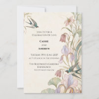 Mariage de jardin Art Nouveau Hirondelle Iris