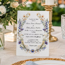 Mariage de jardin élégant aux fleurs sauvages aqua