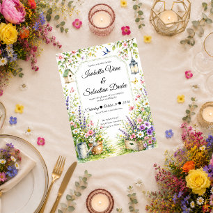 Invitation Mariage de Jardin Enchanté