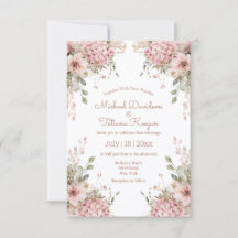 Mariage de jardin floral rose pâle élégant