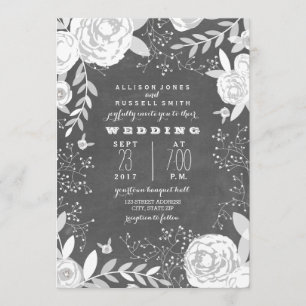 Invitation Mariage de jardin inspiré par le tableau de bord V