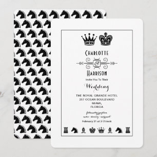 Invitation Mariage De Jeu King And Queen Chess Board