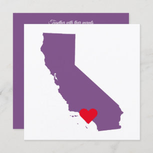 Invitation Mariage de la Californie pourpre