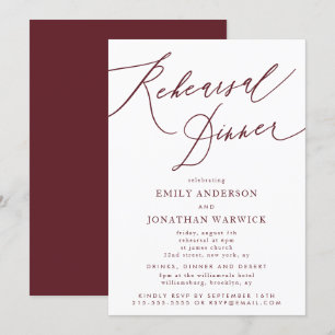 Invitation Mariage de la calligraphie de Bourgogne