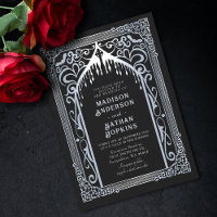 Mariage de la cathédrale gothique argenté Vampire