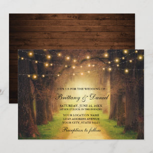 Invitation Mariage de la chaîne de bois de la trajectoire de 