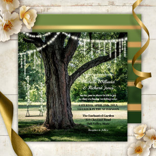 Invitation Mariage de la chaîne de l'arbre de scie du jardin