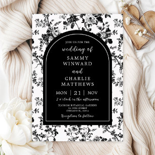 Invitation Mariage de la Chine antique noire