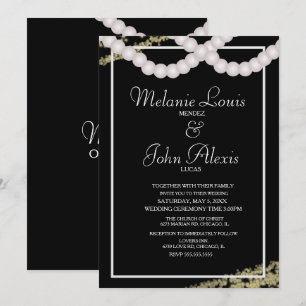 Invitation Mariage de la confetti de l'huile de perle sophist