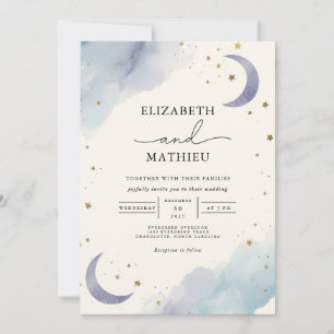 Invitation Mariage de la fleur de rêve céleste