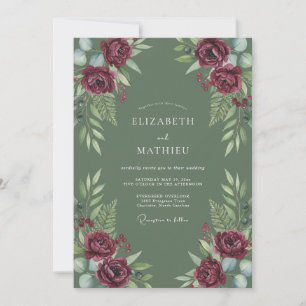 Invitation Mariage de la Fougère Rouge de Mousse