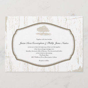 Invitation Mariage de la grange de chêne russe