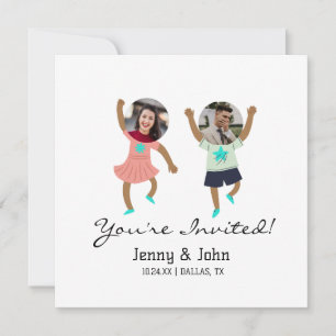 Invitation Mariage de la mariée et du marié personnalisé avec