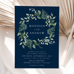 Invitation Mariage de la Marine de la Rivière de verdure