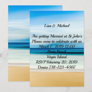 Invitation Mariage de la mer de sable