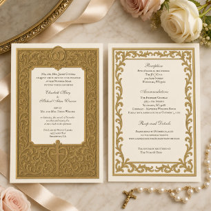 Invitation Mariage de la Messe Nuptiale Catholique Traditionn
