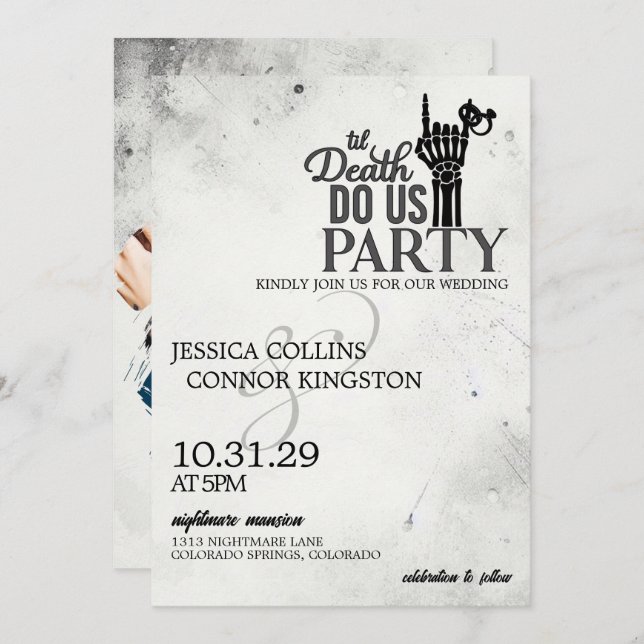 Invitation Mariage de la mort (Devant / Derrière)