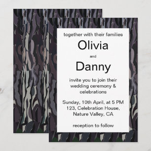 Invitation Mariage de la nature Arrière - plan de tronc d'arb