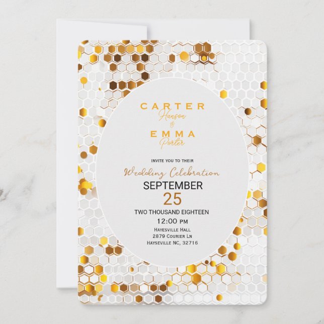 Invitation Mariage de la nature florale Feuille de printemps (Devant)