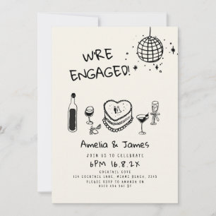 Invitation Mariage de la partie d'engagement