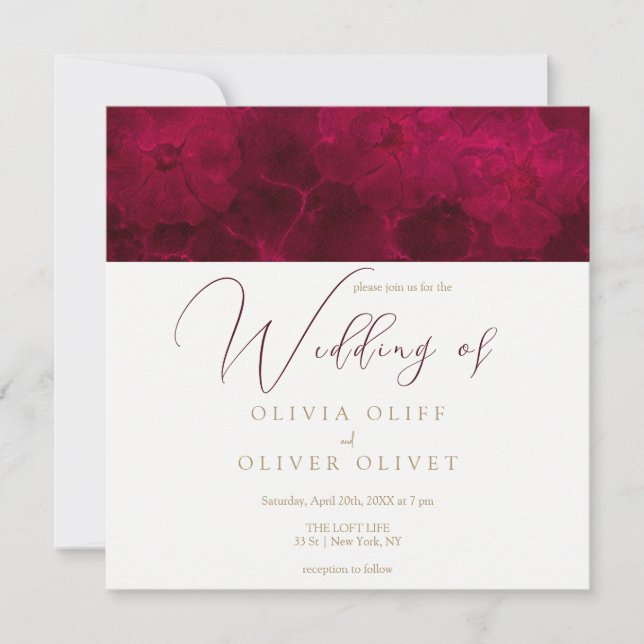 Invitation Mariage de la passion bourguignonne (Devant)